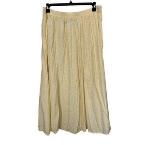 Maggie‎ McNaughton Vintage Skirt Women's Yellow Flowers 3X Vtg Plus